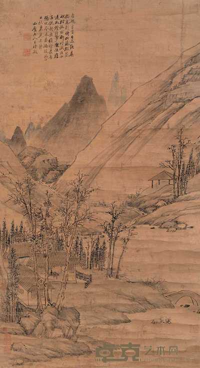 王时敏（款） 山水 立轴 91×49.5cm